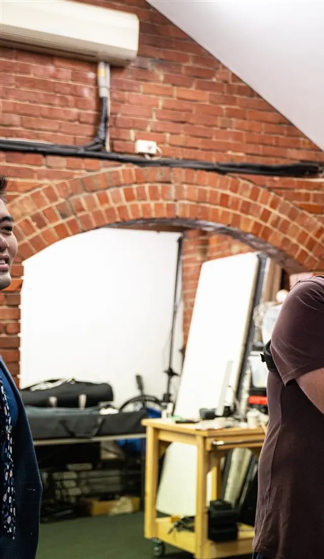 Behind the scenes at an Urban Media portrait shoot