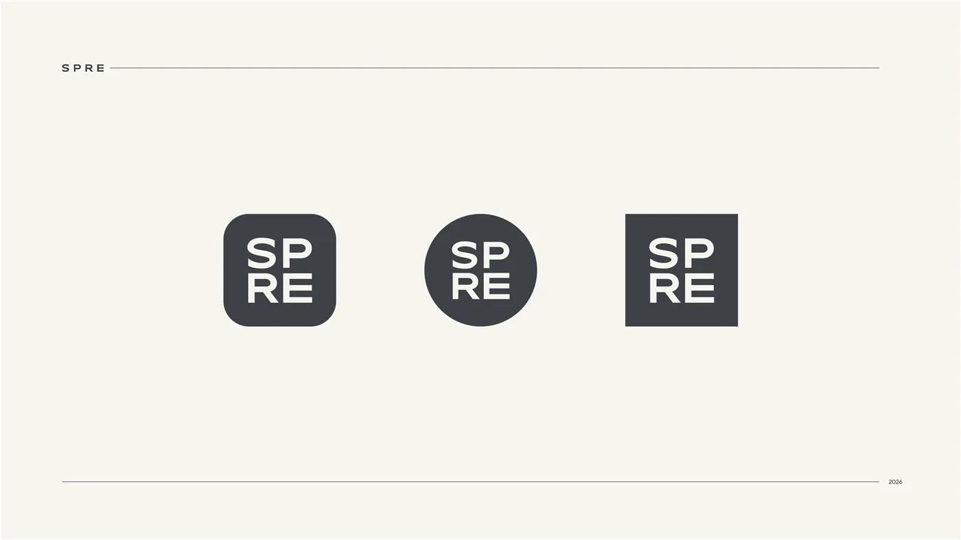 SPRE logo lockup variations