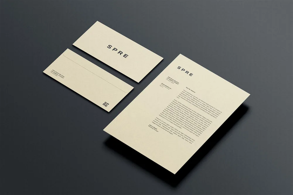 SPRE stationery suite