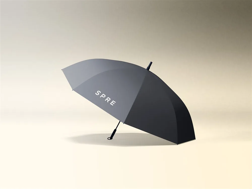 SPRE brand on an umbrella